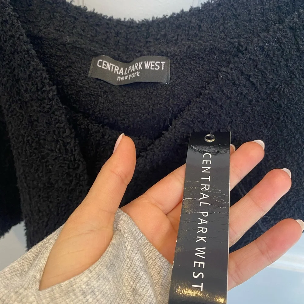 NEW Central Park West teddy black crop tank top size L/XL - Picture 4 of 8